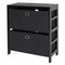 Contemporary Home Living 29" Black Contemporary Storage Shelf with Baskets